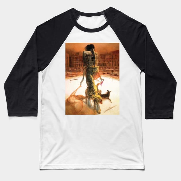 Beksiński undertook painting with a passion Baseball T-Shirt by QualityArtFirst